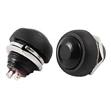 uxcell プッシュボタンスイッチ PBS-33 モーメンタリ SPST 電気製品 2個入り