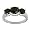 14k White Gold Black Diamond 3-Stone Ring (2 cttw), Size 5