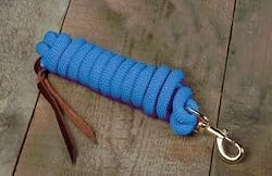 Hamilton 10' x 5/8" Braided Cowboy Poly Lead, Blue