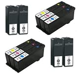 LEXMARK 100XL 10 PACK Green Apple Imaging Brand Ink Cartridges(4BK,2C,2Y,2M)