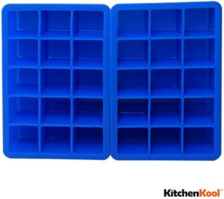 KitchenKool Ice Cube Mold Tray, 15 Cavity, Keep Your Drink Chilled For Hours Without Diluting It - Set of 2