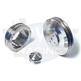 Billet Aluminum 1968 Pontiac Pulley Kit, 350 - 400, 428, 455, V-Belt, High Flow, Power Steering