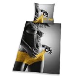 Herding 485926050 Bettw&auml;sche Yellow Hot Pants , 80 x 80 und 135 x 200 cm, Microfaser