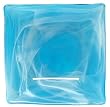 Colorful Recycled Art Glass Aqua Blue Platter 12"D