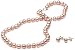 Sterling Silver Pink Freshwater Cultured Pearl 6-6.5mm Girl's Necklace and Earring Set, 15