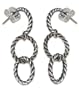 Earrings, 'Modern Braid' 0.4" W 1.2" L