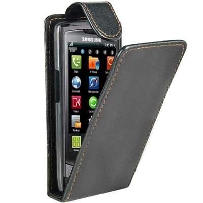 Magnetic Headphone Jack on Leather Flip Case Cover For Samsung Wave S8500   Grossindo Uk