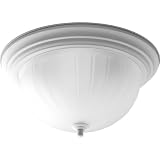 419ni2l0RsL. SL160  Progress Lighting P3818 30 3 Light Close To Ceiling with Etched Ribbed Glass, White
