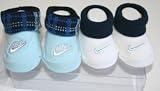 Nike Booties Girl Boy Baby Infant 3-6 Months NEW Pattern Light Blue and White Sock 2 PCS One Set New (001791)