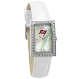 Tampa Bay Buccaneers Ladies Allure Watch White Leather Strap
