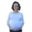It's A Girl Maternity Shirt with 3/4 Sleeve in White, Black or Pink