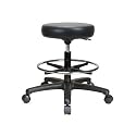 Perch Single lever swivel stool 20-28" w/Footring (Hard Floor Casters/Imperial Blue Vinyl)