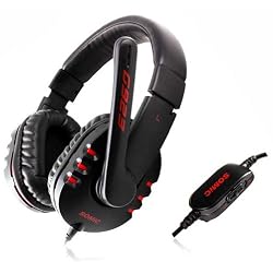 Somic 3.5mm Stereo Sound Wired Gaming Headset Cool Headphones with Microphone for Computer Games MSN Skype