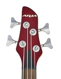 Aria IGB-35 Bass Guitar - Metallic Red