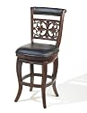 26"H Lily Dark Mahogany Finish Swivel Counter Stool