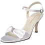 Colorful Creations Women's Regal Anklestrap Sandal,White Dyeable Satin,7.5 B(M) US