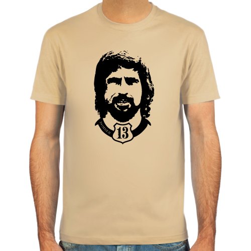 T-Shirt Gerd Müller ::: Farbauswahl: skyblue, sand, weiß oder deepred ::: Fußball-Kult