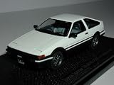 1/43 Toyota Sprinter TRUENO AE86 with alloy wheel WHITE/BLACK