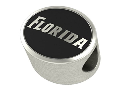 Florida Gators Bead Fits Most Pandora Style Bracelets Including Pandora, Chamilia, Biagi, Zable, Troll and More. High Quality Bead in Stock for Immediate Shipping.