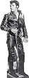Elvis (68 Special - Black Leather) Life-Size Standup Poster