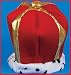 Plush Red velvet Royal KING CROWN halloween costume hat Image