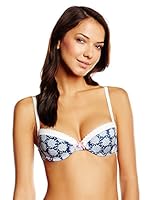 Lulu Castagnette Sujetador Copa Foam con Aros Lotus (Azul Marino)