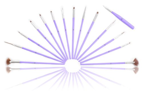 Shany Acrylic Nail Brush Sets with Pouch, 5-Ounce
