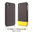 elago S4 Glide Case for AT&T, Sprint, Verizon iPhone 4/4S + Extra Bottom Clip + Front + Back Protection Film included (Soft Feeling Chocolate)