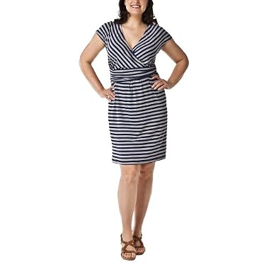 Target Merona Navy/Heather Gray V-Neck Drape Knit Dress