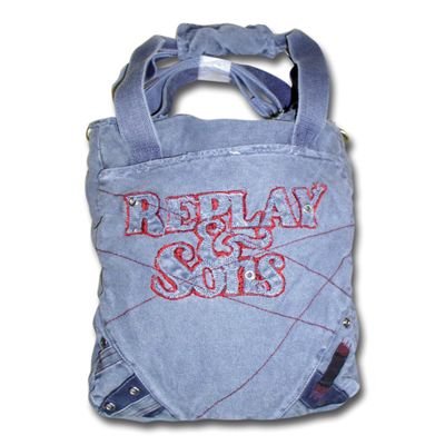 Replay & Sons 10237100 Einkaufstasche Baumwolle 28 x 34 x 8 cm jeansblau