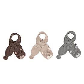 SALE - Sterntaler Baby Winter Scarf Bear with Velcro Fastener Brown, 70 cm/0-12 mth- available in different colour and sizes