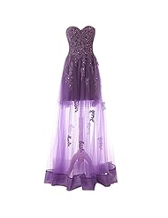 Tulle Applique Beaded Bridesmaid Dress 