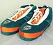 Miami Dolphins NFL Wrapped Logo Plush Sneaker Slippers - XL