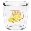 Swirls Lemonade 12 oz Double-Old-Fashioned Insulated Beverage Tumbler, Clear