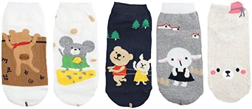 Various Couple Look Characters Socks 5pairs in one set (008)