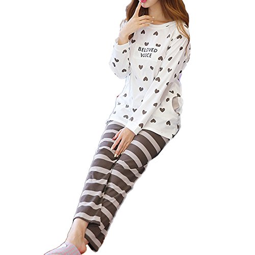 BALDR(バルドル)　レディース 長袖 ハート柄 ルームウェア 上下セット パジャマ