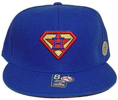 MLB HOUSTON ASTROS FITTED 8 SUPERMAN FLAT BILL HAT CAP
