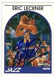 Eric Leckner Autographed/Hand Signed Basketball Card (Utah Jazz) 1989 Hoops #12