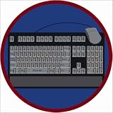 Educational Keyboard Connection Gray Kids Round Rug Size: Round 5'4