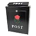 Cast Aluminium Black Mail Letter Post Box with Lan