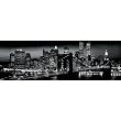 New York City (Manhattan Night Skyline, Panorama) Art Poster Print - 36x12