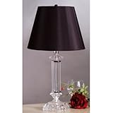 IMAGE OF Laura Ashley SFB013-TBTB2011 Battersby 1 Light Table Lamp, Satin Nickel, Glass,, Fabric Shade, B8980