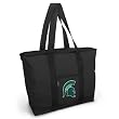 Michigan State University Tote Bag Black Deluxe MSU Spartans Logo - For Travel or Beach Best Unique Gift Ideas for Her, Women, or Ladies