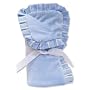 Trend Lab Receiving Blanket in Blue Velour with Caterpillar Stripe