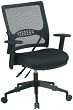 Dual Function Air Grid Back and Mesh Seat Managers Chair With Adjustable Padded Arms and Angled Base By Office Star