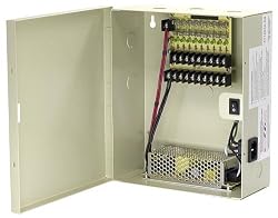 12V DC 9ch 10 Amps Power Supply Box for CCTV Security Cameras, Fused, UL LISTED