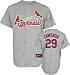 Chris Carpenter Jersey: Adult 2010 Majestic Road Grey Replica #29 St. Louis Cardinals Jersey - Small