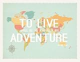 Children Inspire Design To Live World Map Wall Art Print, 24-Inch by 18-Inch by Children Inspire Des