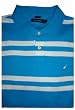 Men's Nautica Polo Shirt Torqouise & White Striped Many Sizes Available