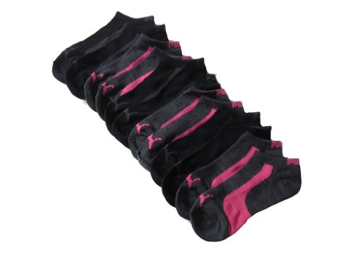 6 Pair Puma Women's Athletic Low Cut Socks Gray and Black